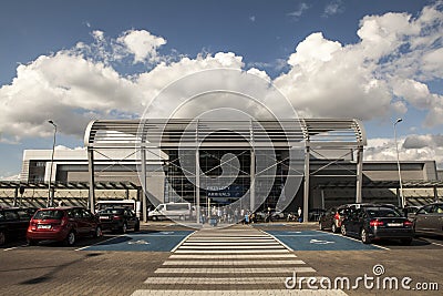 Airport in Poznan, Poland Editorial Stock Photo